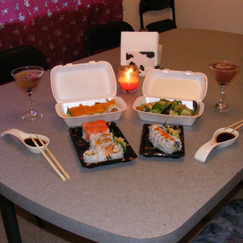 Романтический ужин на двоих суши