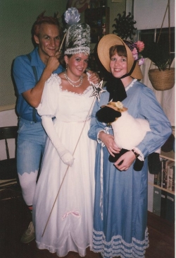 I'm the one in the Little Bo-Peep outfit. The other 2 costumed characters are librarians too. 