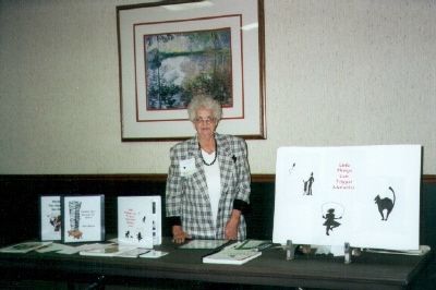 Gail Martin giving a presentation at the Kansas Authors Club convention. She served as archivist for the organization for ten years.