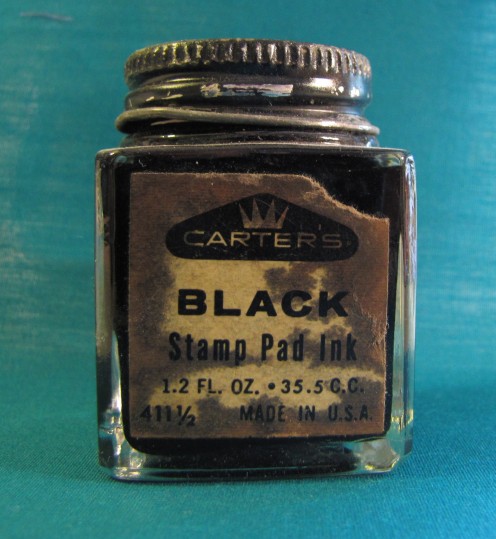 From my sister's ink bottle collection.