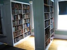 Books on shelves at Wakefield Library