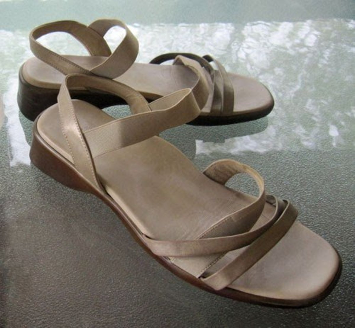 Before: The unpainted sandal