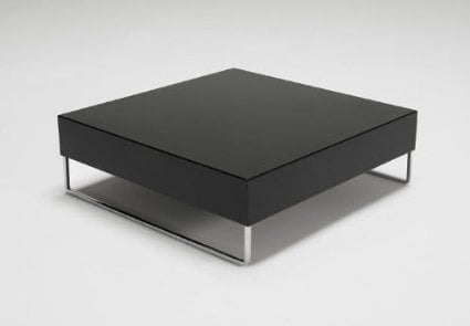 Large Square Black Coffee Table