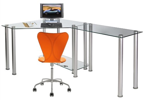 L-Shape Modern Glass Computer Desk