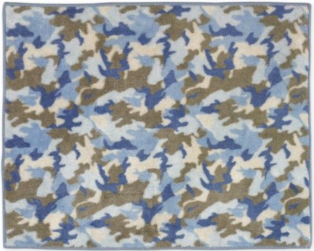 Blue Camo Accent Rug Army Camouflage