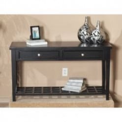 Black Console Table with Drawers