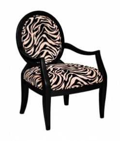 Zebra Stripe Print Accent Chairs