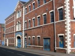 Aynsley Works (south-west side) in Longton, UK