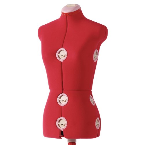 SINGER DF150 Adjustable Dress Form, Red, Medium