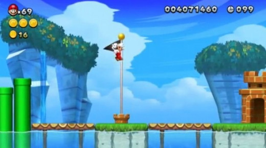 Reaching the flagpole!