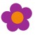 Paint the posies with five petals and a contrasting center.