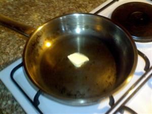 Grease the pan with some butter