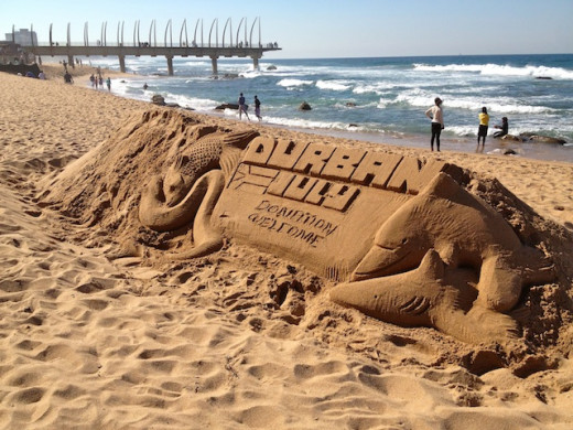On the Beach at Durban, South Africa