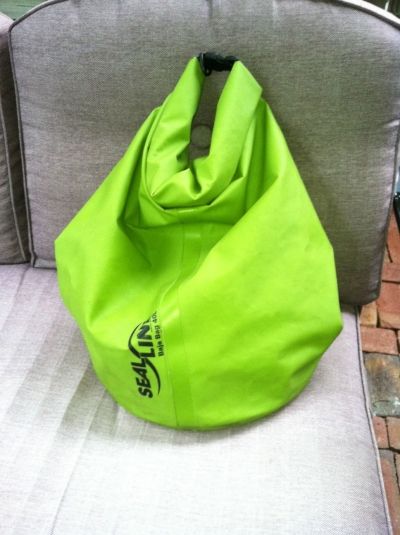 My jet ski dry bag folded and ready for wave runner action.