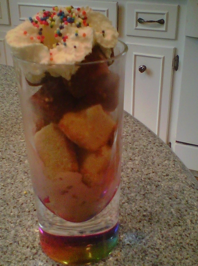 The Merritt 5 oz tumbler in action as a dessert shooter