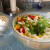 My salad is ready to go into the fridge right in the salad spinner.