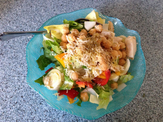 The resulting salad. Yum!