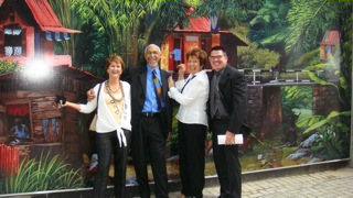 l to r: Karen De Verteuil, James Armstrong,    Beverley Fitzwilliam Harries and Peter Sheppard 