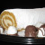 Pumpkin log surrounded by luscious truffles Pumpkin log surrounded by luscious truffles