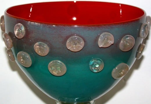 hand blow glass vase
