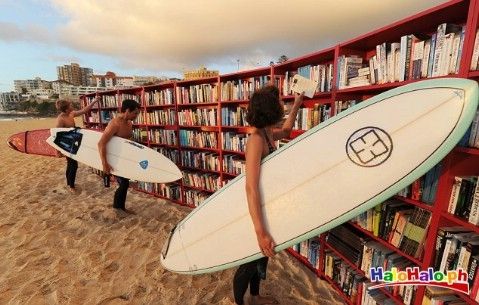 Book awareness at Bondi Beach, Australia