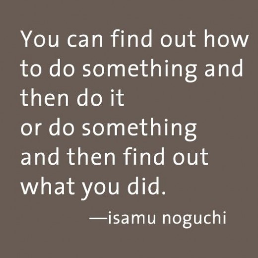 Isamo Noguchi quote (click to read more about his creative process)