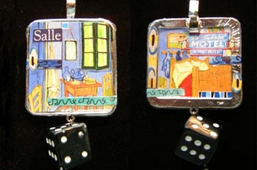 The "Salle" collage pendant