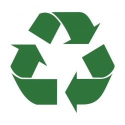 recycling symbol courtesy of wikimedia