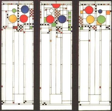 Coonley House windows, by Frank Lloyd wright