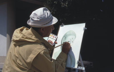 An artist in Japan