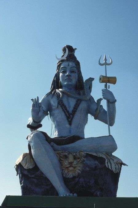 A statue of Shiva erected for the event.