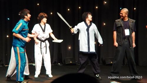 Opening ceremony martial arts exhibition.