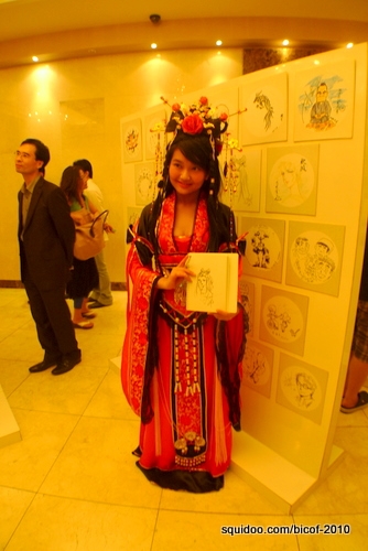 A young Chinese artist delegate in costume.