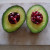 Avocado Halves filled with Pomegranate berries
