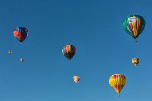 A sky full of balloons