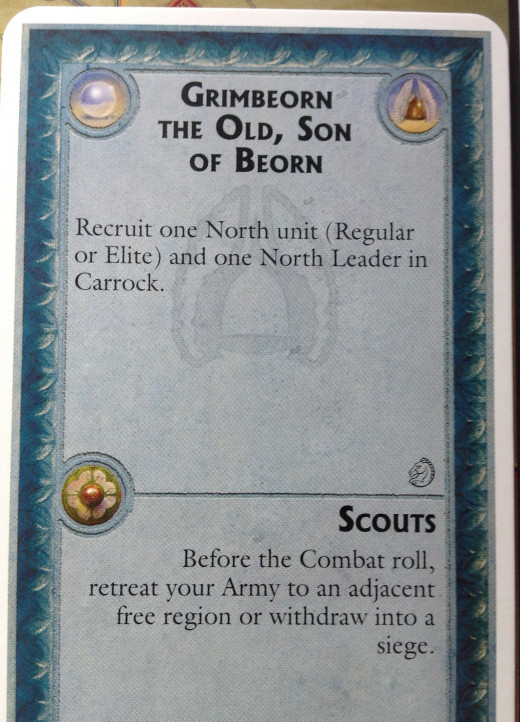 Scouts Combat Card - allows to retreat or withdraw into a siege before combat dice are rolled.
