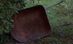 Antique wheelbarrow found at an auction