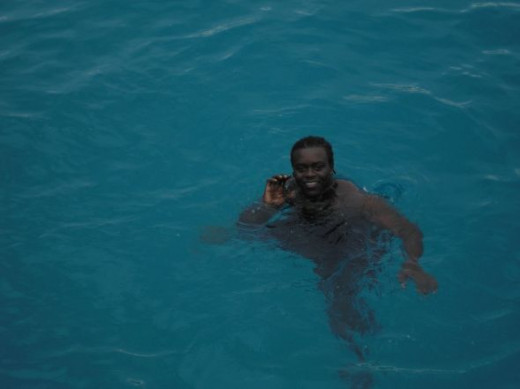 Close up of one of the divers
