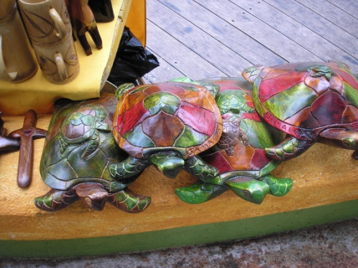 Some of the wares sold in the outside marketplace