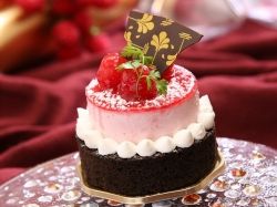 Two layered cake in two tastes