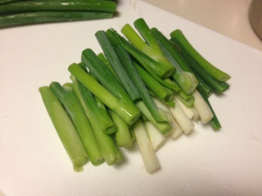 If using leeks, this is how you cut it.