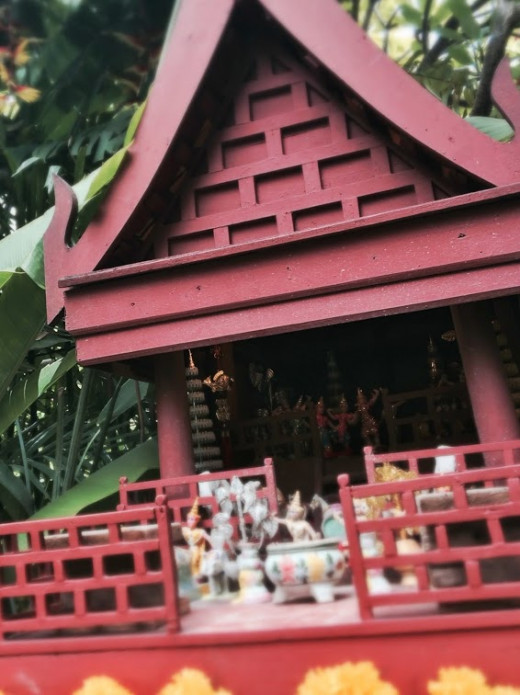 A spirit house in always a part of any home in Thailand.