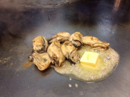 I also got myself an order of oysters cooked with butter.