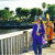 Risha leading monks to the river for ceremony Risha leading monks to the river for ceremony