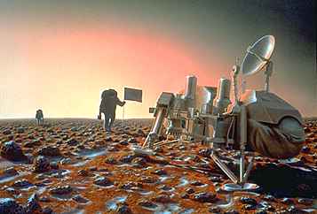 35 years after it landed on the red plains of Utopia Planitia, the Viking 2 Lander is visited by the first human explorers in 2011