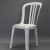 White plastic "bistro" chair. White plastic "bistro" chair.