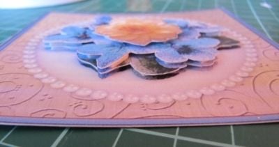 completed layers in a decoupage card