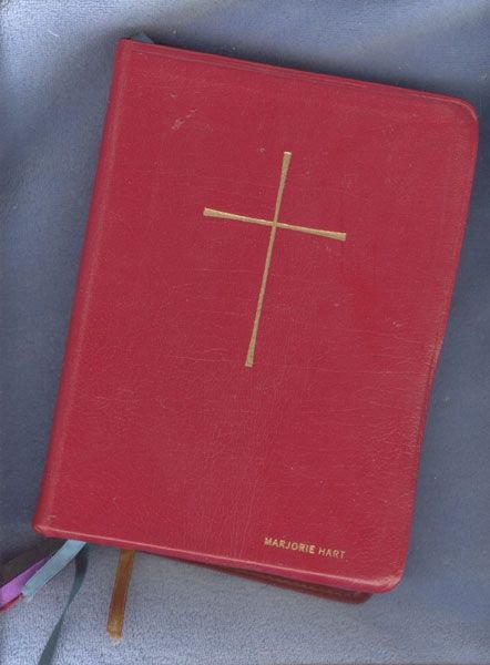 Mom's Book Of Common Prayer we read to her when she was in her coma before her death.
