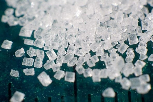 Magnified Sugar Crystals