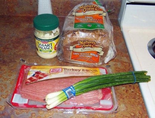 Bacon and Onion B'onion Sandwich Ingredients